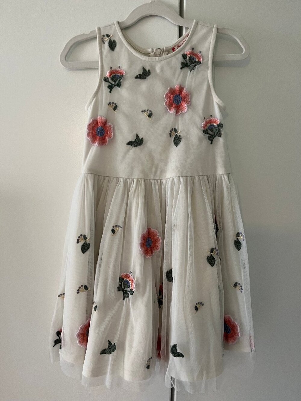 Ruby & Bloom Tulle Dress with Embroidered Florals